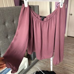 Flowy Purple Off the Shoulder Top